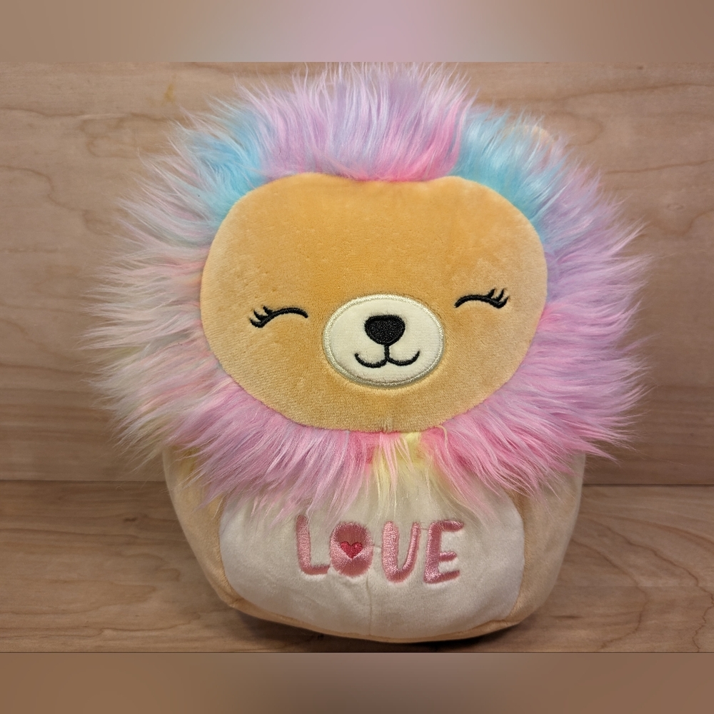 Kelly Toys Squishmallows Lianne The Lion 8" Plush With Pastel Rainbow Hair